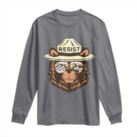 Resist Bear Retro Vintage Long Sleeve Shirt