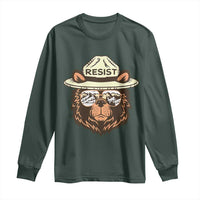 Resist Bear Retro Vintage Long Sleeve Shirt
