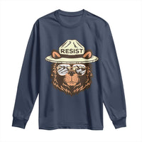 Resist Bear Retro Vintage Long Sleeve Shirt