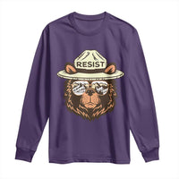 Resist Bear Retro Vintage Long Sleeve Shirt