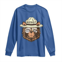 Resist Bear Retro Vintage Long Sleeve Shirt