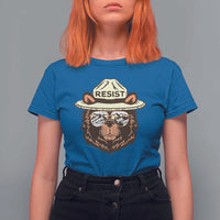 Resist Bear Retro Vintage T Shirt For Women