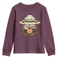 Resist Bear Retro Vintage Youth Sweatshirt