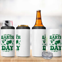 In My Earth Day Era 4 in 1 Can Cooler Tumbler Cute Groovy Planet Heart