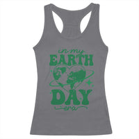 In My Earth Day Era Racerback Tank Top Cute Groovy Planet Heart