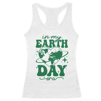 In My Earth Day Era Racerback Tank Top Cute Groovy Planet Heart