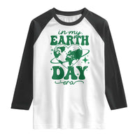 In My Earth Day Era Raglan Shirt Cute Groovy Planet Heart