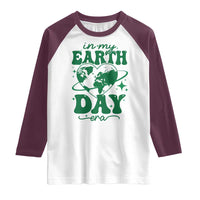 In My Earth Day Era Raglan Shirt Cute Groovy Planet Heart
