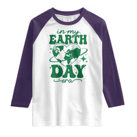 In My Earth Day Era Raglan Shirt Cute Groovy Planet Heart