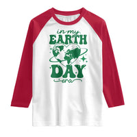 In My Earth Day Era Raglan Shirt Cute Groovy Planet Heart