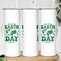 In My Earth Day Era Skinny Tumbler Cute Groovy Planet Heart