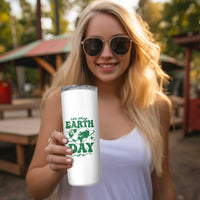 In My Earth Day Era Skinny Tumbler Cute Groovy Planet Heart