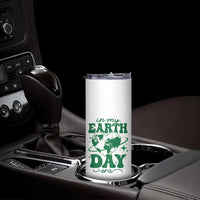 In My Earth Day Era Skinny Tumbler Cute Groovy Planet Heart