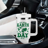In My Earth Day Era Tumbler With Handle Cute Groovy Planet Heart