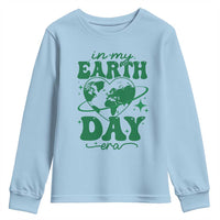 In My Earth Day Era Youth Sweatshirt Cute Groovy Planet Heart