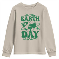 In My Earth Day Era Youth Sweatshirt Cute Groovy Planet Heart