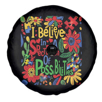 Autism Acceptance Spare Tire Cover I Believe In A Spectrum Of Possibilities Retro Boho