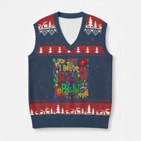 Autism Acceptance V-Neck Knit Sweater Vest I Believe In A Spectrum Of Possibilities Retro Boho - Wonder Print Shop