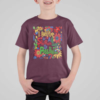 Autism Acceptance T Shirt For Kid I Believe In A Spectrum Of Possibilities Retro Boho