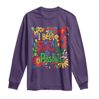 Autism Acceptance Long Sleeve Shirt I Believe In A Spectrum Of Possibilities Retro Boho