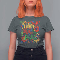 Autism Acceptance T Shirt For Women I Believe In A Spectrum Of Possibilities Retro Boho