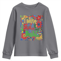 Autism Acceptance Youth Sweatshirt I Believe In A Spectrum Of Possibilities Retro Boho