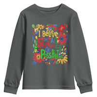 Autism Acceptance Youth Sweatshirt I Believe In A Spectrum Of Possibilities Retro Boho