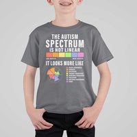 Autism Acceptance T Shirt For Kid The Autism Spectrum Is Not Linear