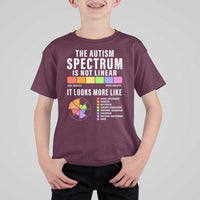 Autism Acceptance T Shirt For Kid The Autism Spectrum Is Not Linear