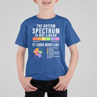 Autism Acceptance T Shirt For Kid The Autism Spectrum Is Not Linear
