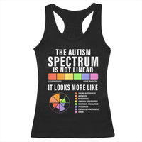 Autism Acceptance Racerback Tank Top The Autism Spectrum Is Not Linear