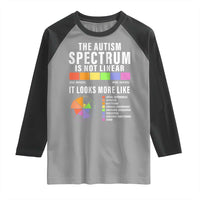 Autism Acceptance Raglan Shirt The Autism Spectrum Is Not Linear