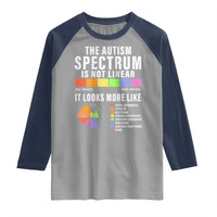 Autism Acceptance Raglan Shirt The Autism Spectrum Is Not Linear