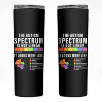 Autism Acceptance Skinny Tumbler The Autism Spectrum Is Not Linear