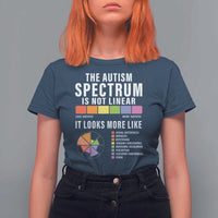 Autism Acceptance T Shirt For Women The Autism Spectrum Is Not Linear