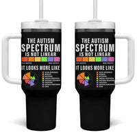 Autism Acceptance Tumbler With Handle The Autism Spectrum Is Not Linear