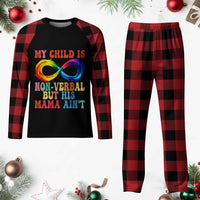 Autism Mom Plaid Pajama Set My Child May Be Non verbal But His Mama Ain't Autism - Wonder Print Shop