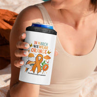 Developmental Disability Awareness 4 in 1 Can Cooler Tumbler In March We Wear Orange