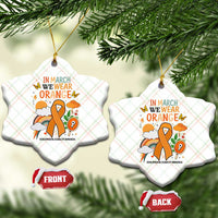 Developmental Disability Awareness Ceramic Ornament In March We Wear Orange - Wonder Print Shop