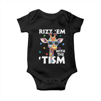 Funny Autism Giraffe Baby Onesie Rizz Em With The Tism