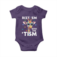 Funny Autism Giraffe Baby Onesie Rizz Em With The Tism