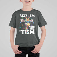Funny Autism Giraffe T Shirt For Kid Rizz Em With The Tism