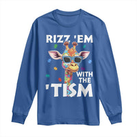 Funny Autism Giraffe Long Sleeve Shirt Rizz Em With The Tism