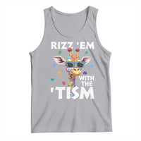 Funny Autism Giraffe Tank Top Rizz Em With The Tism