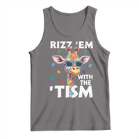 Funny Autism Giraffe Tank Top Rizz Em With The Tism