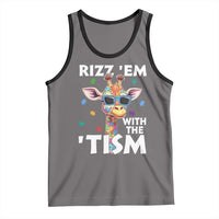 Funny Autism Giraffe Tank Top Rizz Em With The Tism