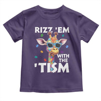 Funny Autism Giraffe Toddler T Shirt Rizz Em With The Tism