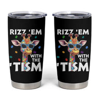 Funny Autism Giraffe Tumbler Cup Rizz Em With The Tism