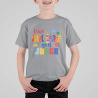 Autism Awareness T Shirt For Kid Think Before You Judge Autistic Support