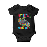 Autistic Dino Rex Driving Monster Truck Baby Onesie Autism Is My Superpower